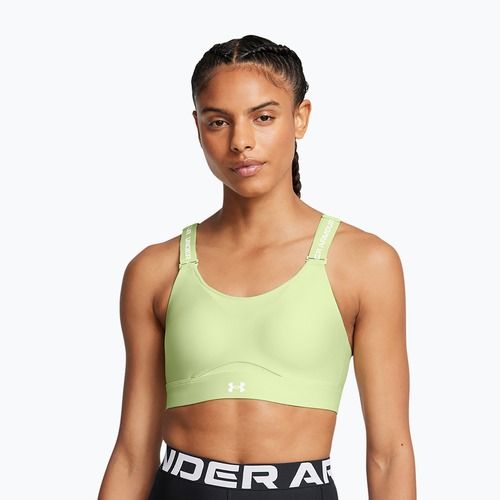 Reggiseno da allenamento Under Armour Infinity High 2.0 retro verde/bianco