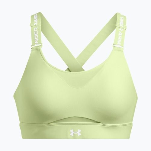 Reggiseno da allenamento Under Armour Infinity High 2.0 retro verde/bianco