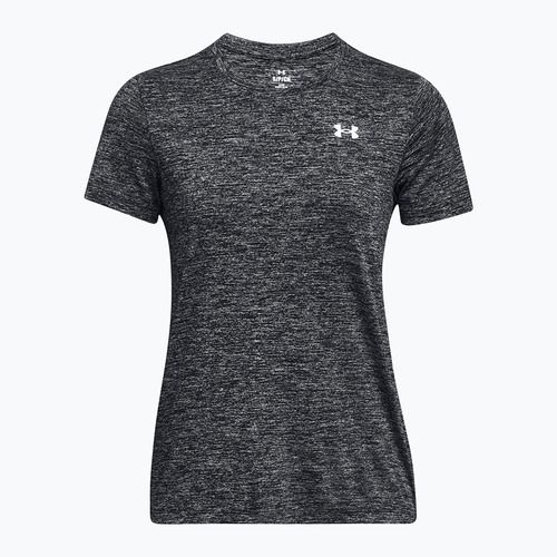 Maglietta da allenamento Under Armour Tech C-Twist nero/bianco da donna