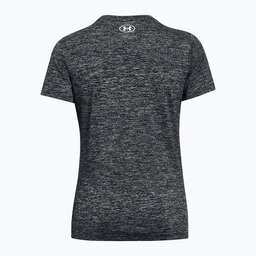 Maglietta da allenamento Under Armour Tech C-Twist nero/bianco da donna