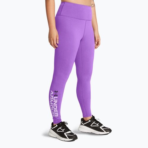 Under Armour Campus Graphic - leggings da allenamento da donna - viola salato/nero