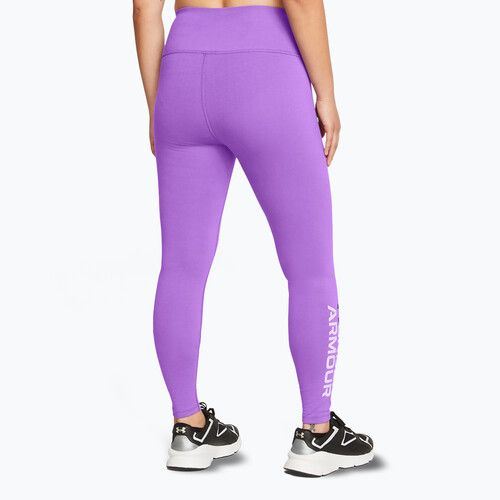 Under Armour Campus Graphic - leggings da allenamento da donna - viola salato/nero