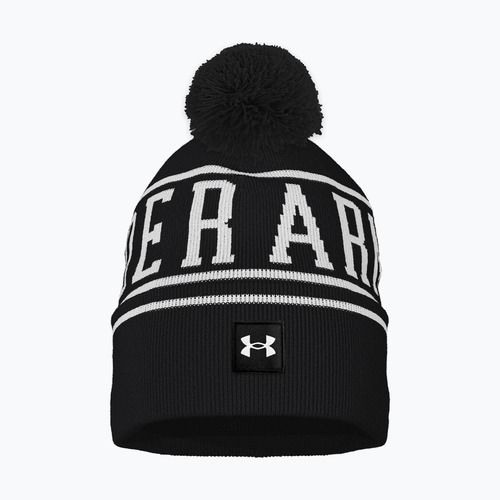 Berretto invernale Under Armour da uomo Halftime Pom Beanie nero/bianco/bianco