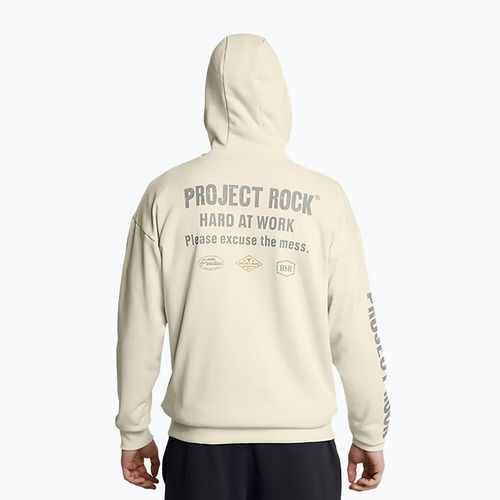 Felpa Under Armour Project Rock HWT Full Zip verde limo/argilla da uomo
