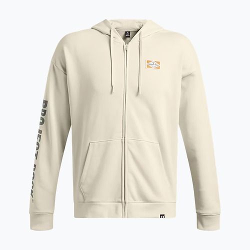 Felpa Under Armour Project Rock HWT Full Zip verde limo/argilla da uomo