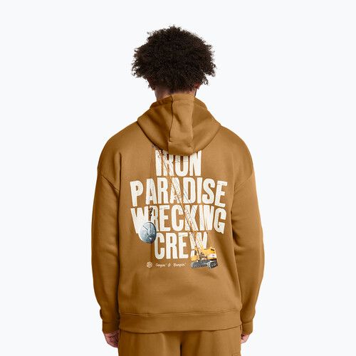 Felpa con cappuccio Under Armour Project Rock Icon da uomo, giallo ocra/argilla