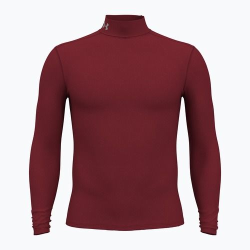 Under Armour Elite Mock CG da uomo a maniche lunghe cardinale/argento metallico