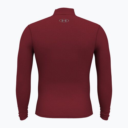 Under Armour Elite Mock CG da uomo a maniche lunghe cardinale/argento metallico