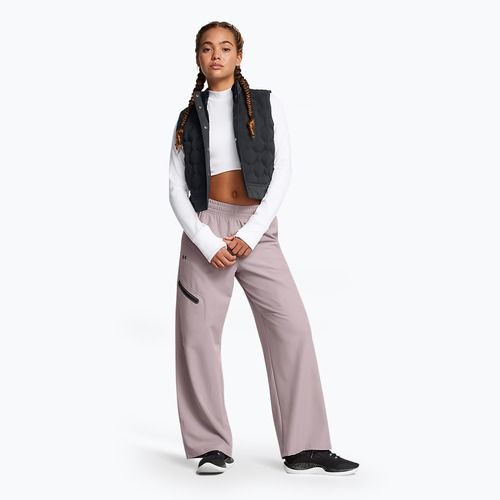 Pantaloni Under Armour donna Unstoppable Woven Wide Leg tetra grigio/nero