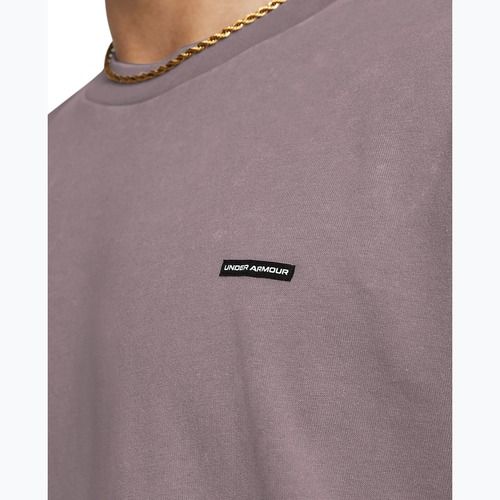 Maglietta Under Armour da uomo HW OS Logo Wash tetra grigio/bianco