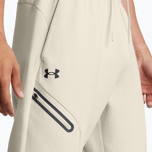 Pantaloni da uomo Under Armour Unstoppable Fleece summit bianco/nero