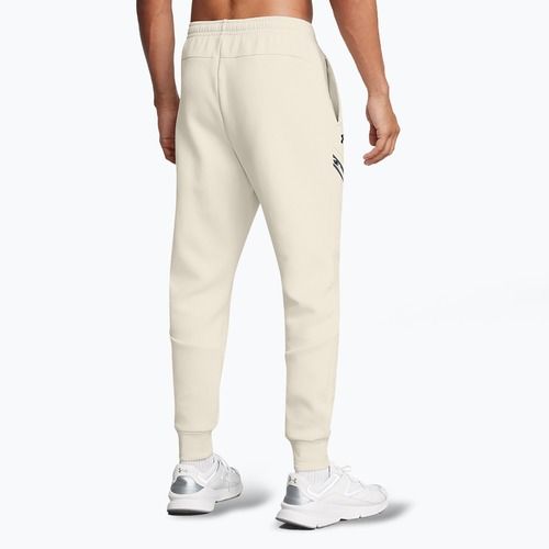 Pantaloni da uomo Under Armour Unstoppable Fleece summit bianco/nero