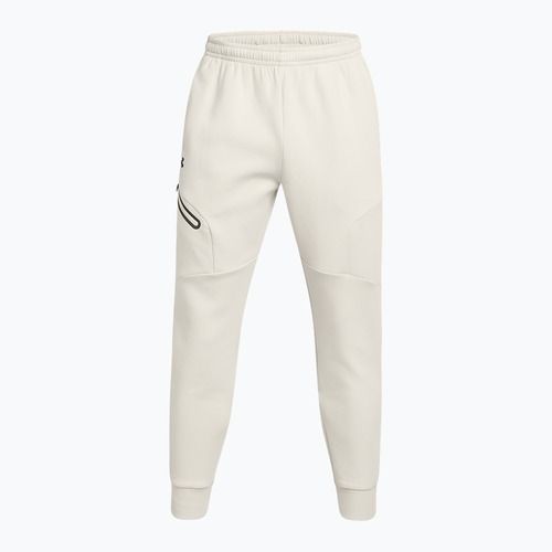 Pantaloni da uomo Under Armour Unstoppable Fleece summit bianco/nero