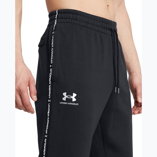 Pantaloni da uomo Under Armour Icon Fleece Jgr nero/bianco