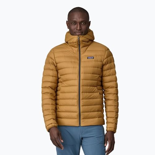 Uomo Patagonia Down Sweater Hoody giacca rapotor marrone