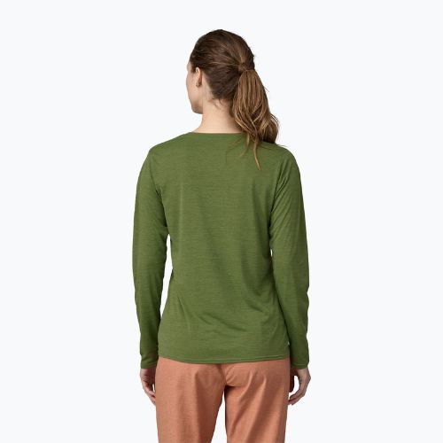 Camicia donna Patagonia Cap Cool Daily Graphic 73 text logo/terrain green x-dye a maniche lunghe