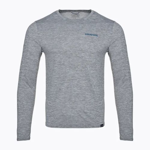 Longsleeve Uomo Patagonia Cap Cool Daily Graphic Shirt-Waters boardshort logo abalone blue/grigio piuma