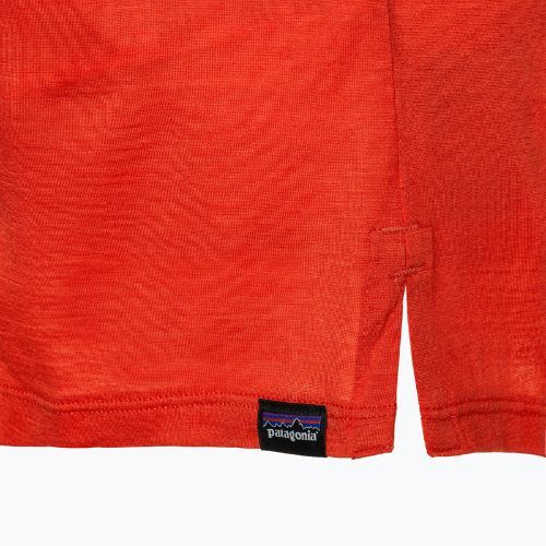 Patagonia Cap Cool Merino Blend Longsleeve da donna Logo grafico di contorno/rosso padano