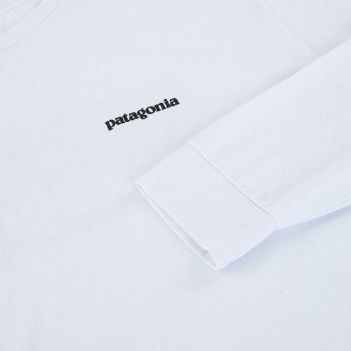 Patagonia P-6 Logo Responsibili Longsleeve uomo bianco