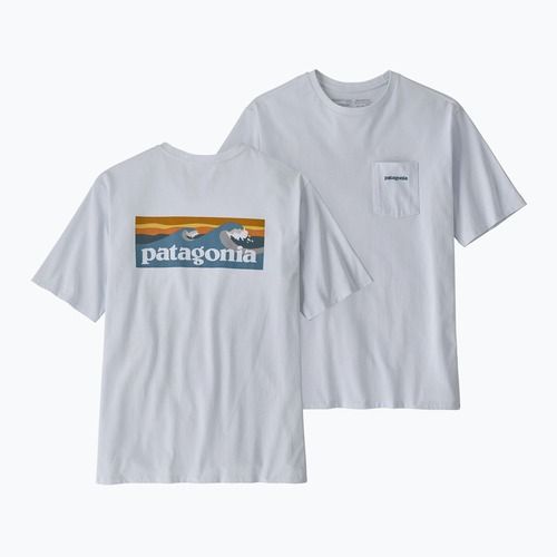 Maglietta Patagonia Boardshort Logo Pocket Uomo Bianco responsabile