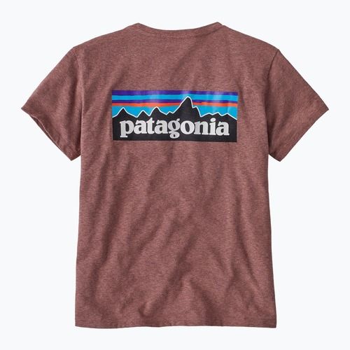 Maglietta Patagonia P-6 Logo Responsibili-Tee donna color malva dulse