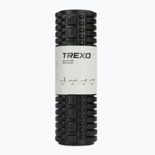 TREXO Rullo massaggiante professionale per punti trigger 45 cm nero