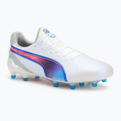 PUMA King Ultimate FG/AG scarpe da calcio puma bianco/bluemazing/grigio chiaro/tramonto