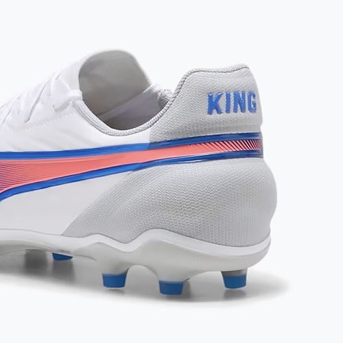 PUMA King Match FG/AG scarpe da calcio puma bianco/bluemazing/grigio chiaro/tramonto