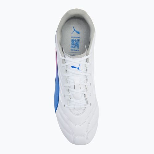 PUMA King Pro MxSG scarpe da calcio da uomo puma bianco/bluemazing/grigio chiaro/tramonto