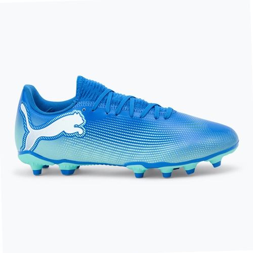 PUMA Future 7 Play FG/AG scarpe da calcio hyperlink blu/mint/puma bianco