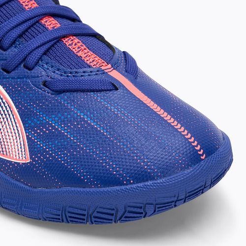 Scarpe da calcio PUMA Ultra 5 Match It + Mid Jr da bambino lapislazzuli/puma bianco/tramonto