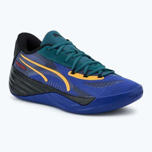 Scarpe da basket da uomo PUMA All-Pro Nitro Crowd Craze lapislazzuli/verde freddo/puma nero
