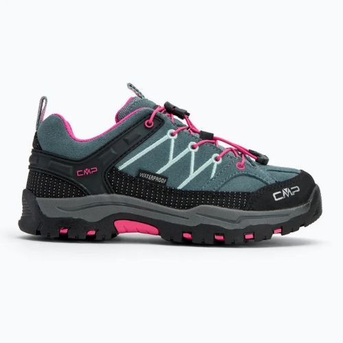 Scarponi da trekking CMP per bambini Rigel Low Wp verde minerale / viola fluo