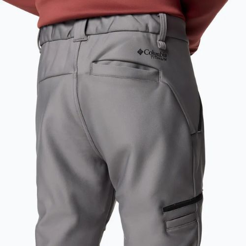 Pantaloni Columbia Vast Canyon Softshell da uomo grigio città