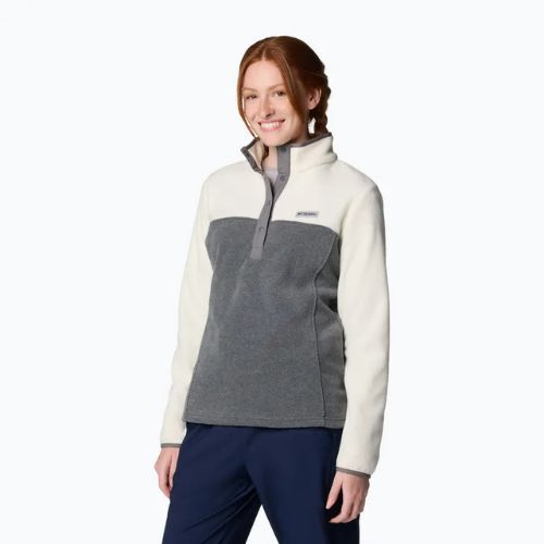 Felpa Columbia Benton Springs donna 1/2 Snap city grey heather / chelk