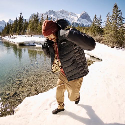 Piumino Columbia Labyrinth Loop II da uomo con cappuccio nero