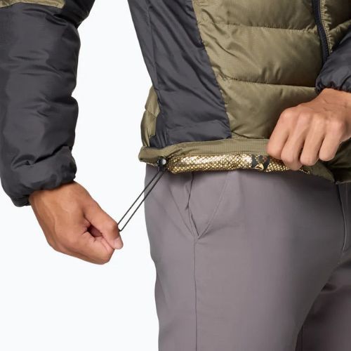 Columbia Labyrinth Loop II Piumino da uomo con cappuccio verde pietra/ squalo