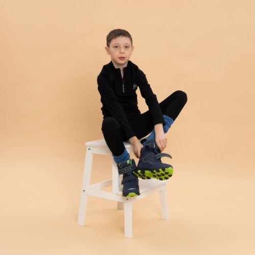 Stivali da neve per bambini KADVA Snowey Mid WaterProof blu/verde