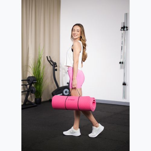 Tappeto fitness TREXO TXO-B4Z002-PK 10 mm rosa