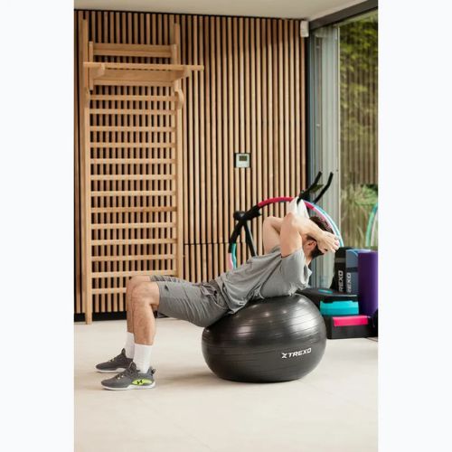 TREXO Gymball TXO-B4Z009-BK 75 cm nero