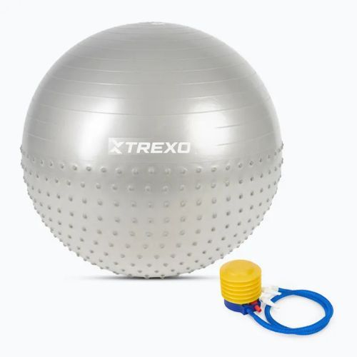 XTREXO TXO-B4Z022-GY Palla da ginnastica massaggiante grigia da 75 cm