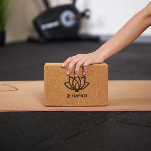 Cubo yoga in sughero TREXO TXO-B4Z077-NC naturale