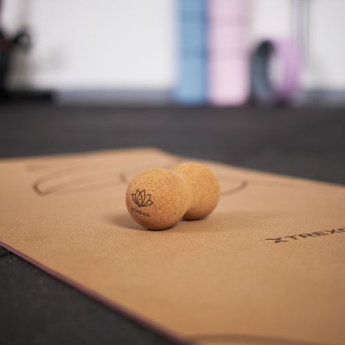 XTREXO palla per massaggio in sughero doppio TXO-B4Z082-NC naturale