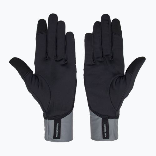 Guanti da corsa Nike Pacer Midweight RG da uomo nero/grigio fumo/argento