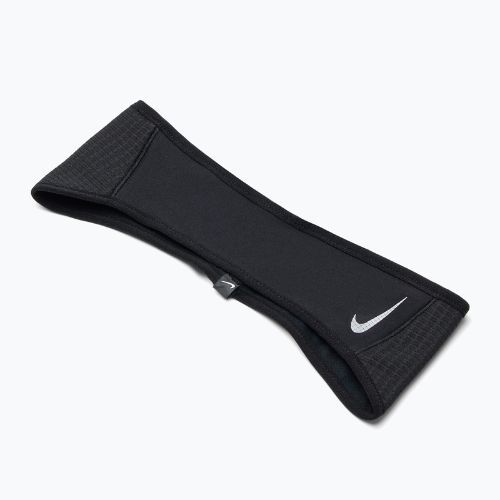 Set fascia da braccio + guanti da donna Nike Essential Running nero/nero/argento