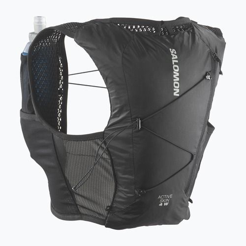 Gilet da corsa Salomon Active Skin 4 nero/metallo da donna
