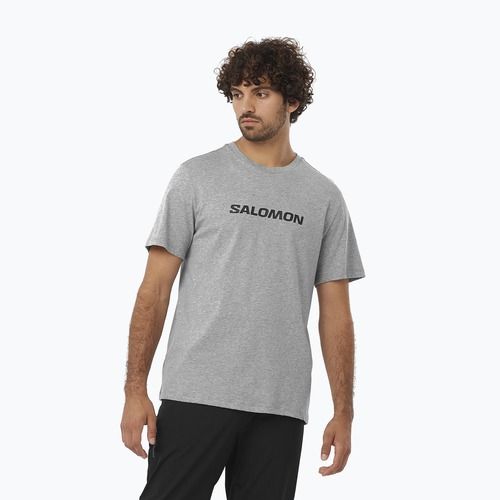 Maglietta Salomon Logo Performance Uomo grigio erica