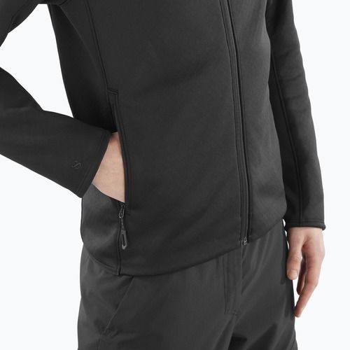 Felpa da trekking da uomo Salomon Essential Midwarm Hd nero profondo