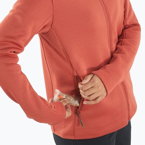 Felpa Salomon Essential Midwarm Fz Uomo tandoori spice trekking