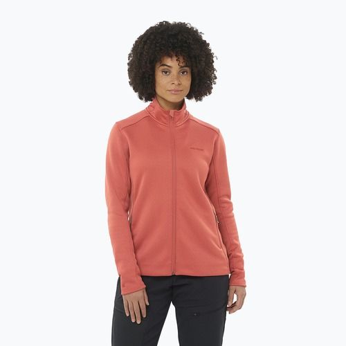 Felpa Salomon Essential Midwarm Fz Uomo tandoori spice trekking